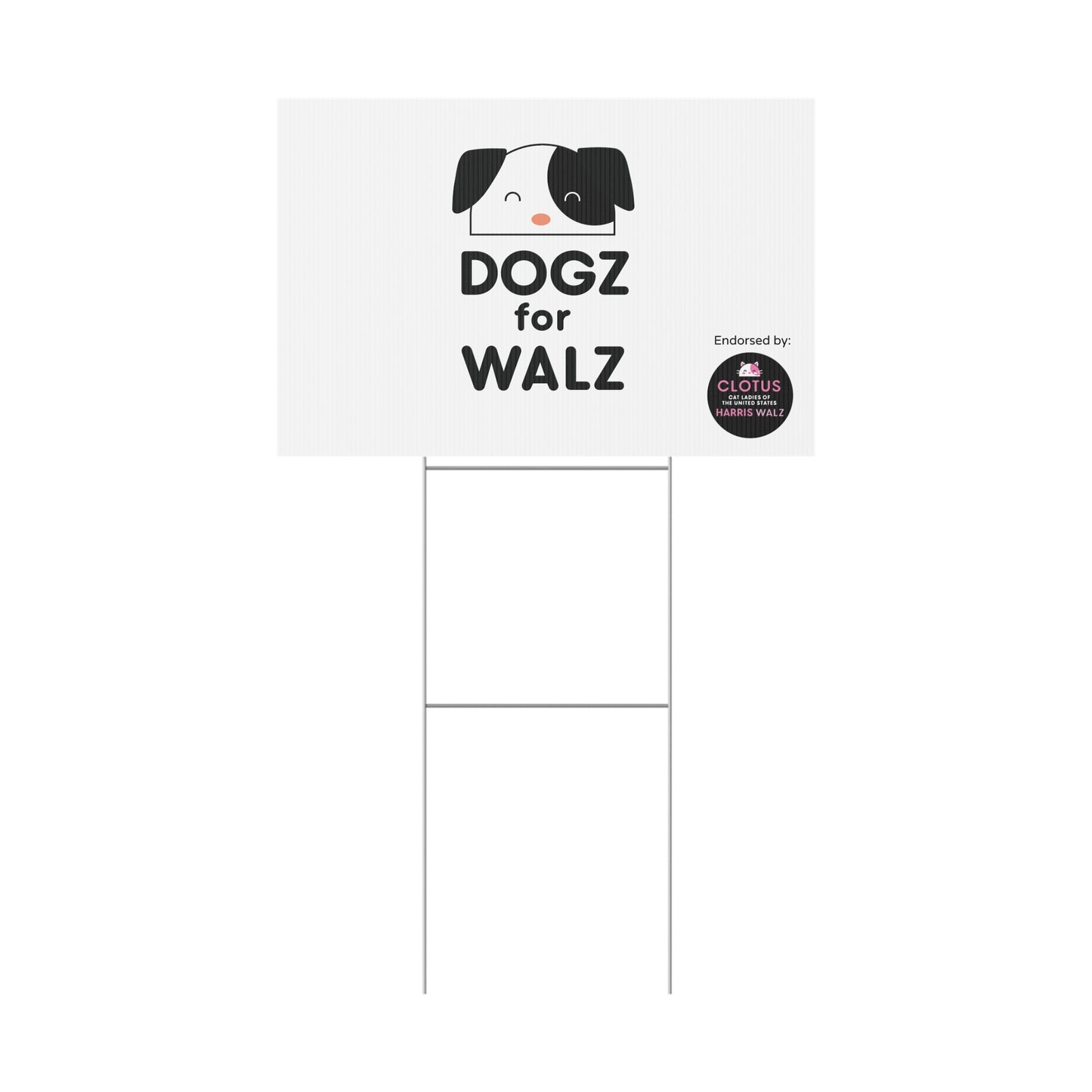 DOGZ for WALZ - Yard Sign