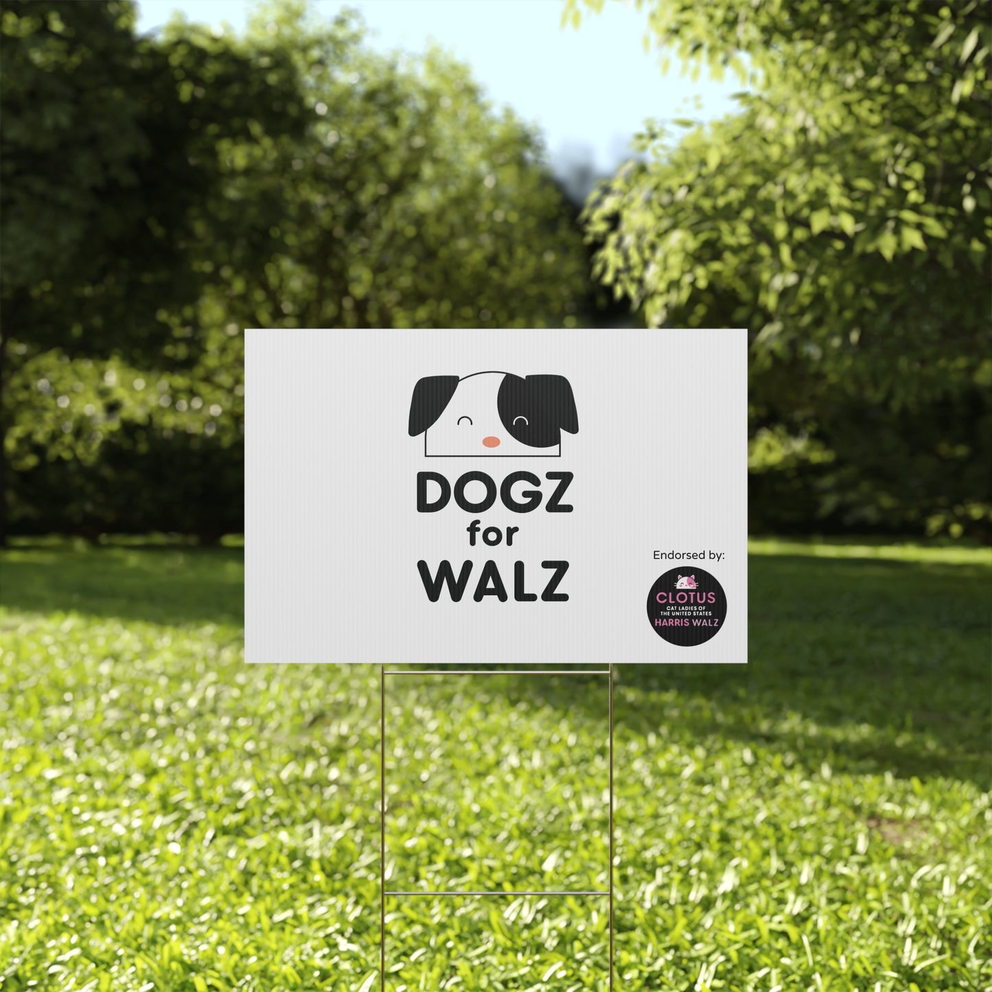 DOGZ for WALZ - Yard Sign