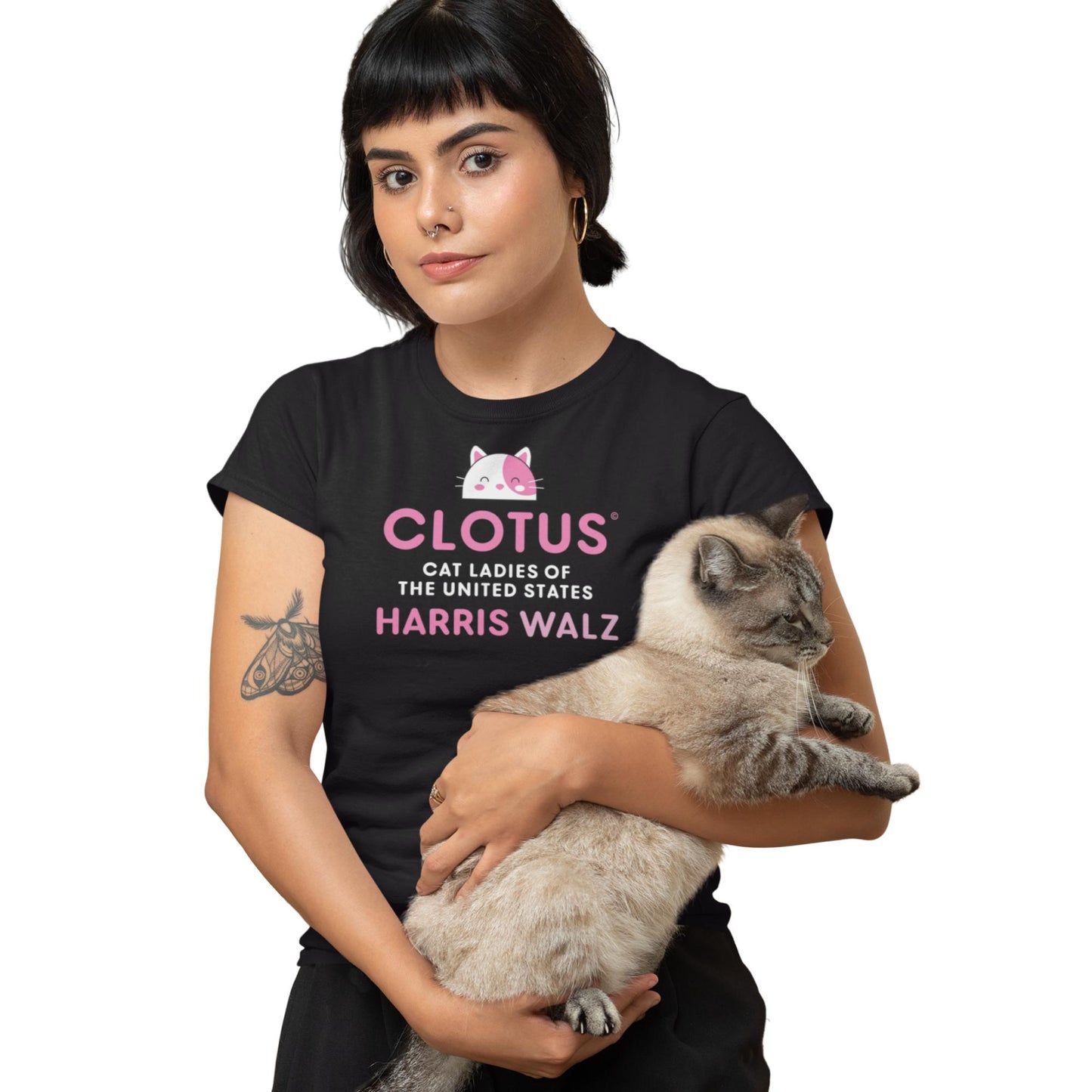 CLOTUS - HARRIS/WALZ Women's Black Tee