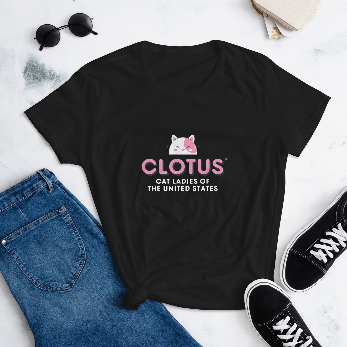 CLOTUS - Women's Black Tee